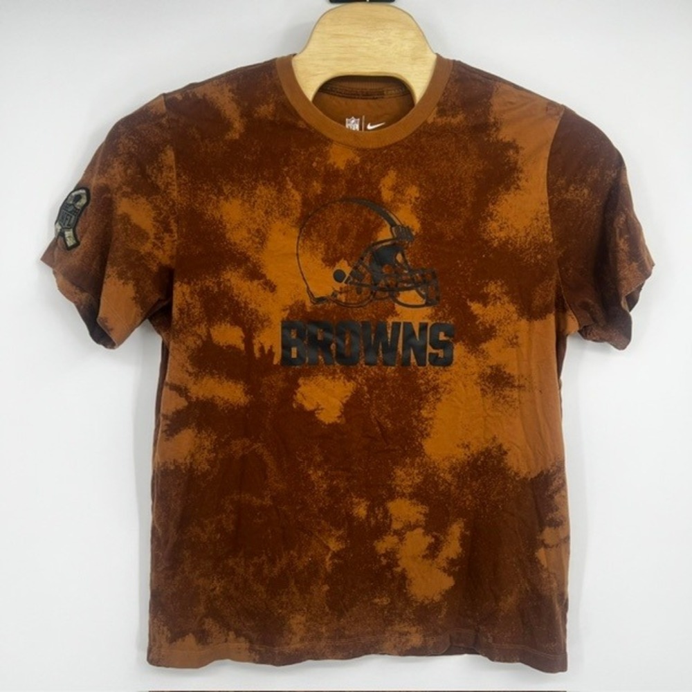 Nike Men's XL Cleveland Browns NFL Salute to Service Tie Dye Graphic T-Shirt